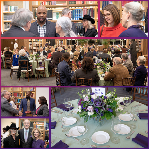 Guests, table hosts, and tables at the 2019 dinner.